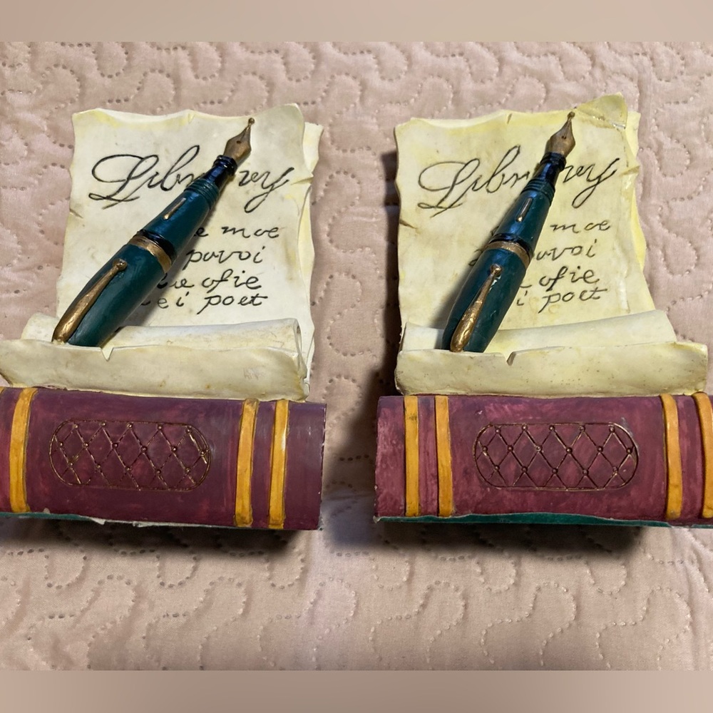 Bookends Calligraphy Paper Pen Set Heavy Felt Bottoms